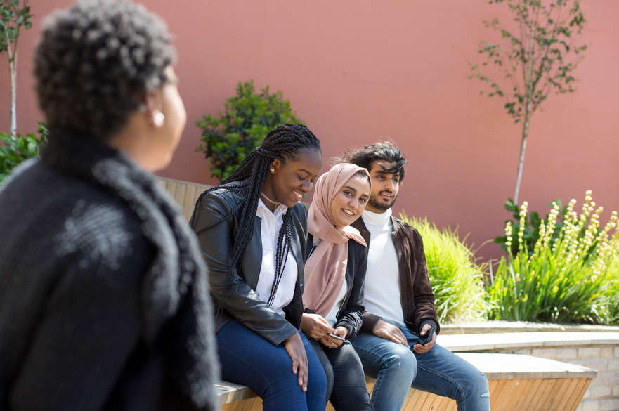 Students on campus