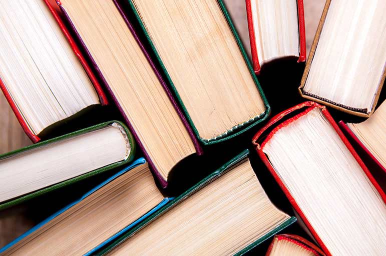 Jumbled collection of books