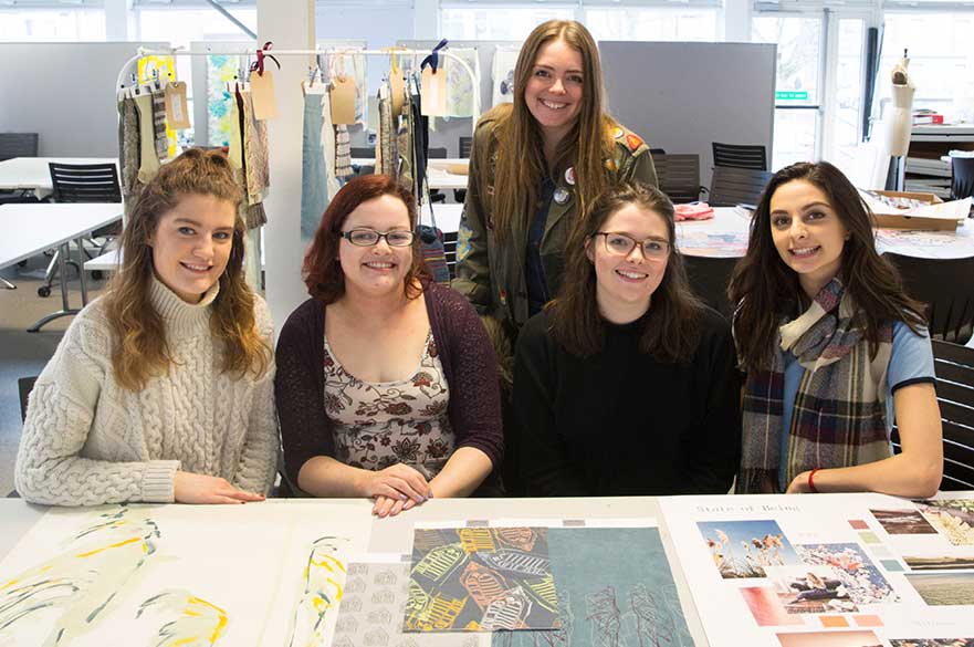 Simonè Callis, Frances Diamond, Katie Hurst and Anna Hull with Jo Headland - Fat Face's Senior Womenswear Designer.