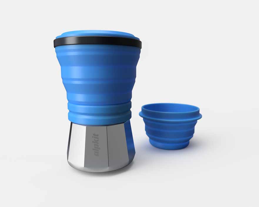 Render of a portable coffee maker
