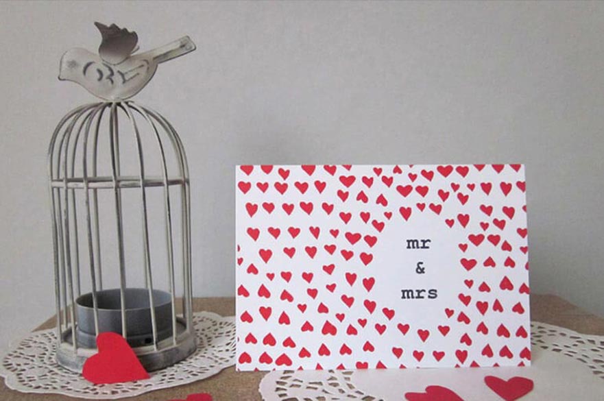 Valtines card and minature birdcage