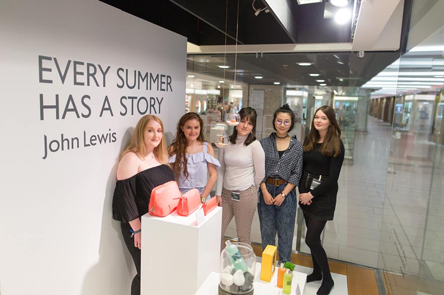 Student John Lewis window display
