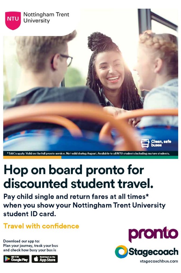 Stagecoach student Poster Nottingham Trent University
