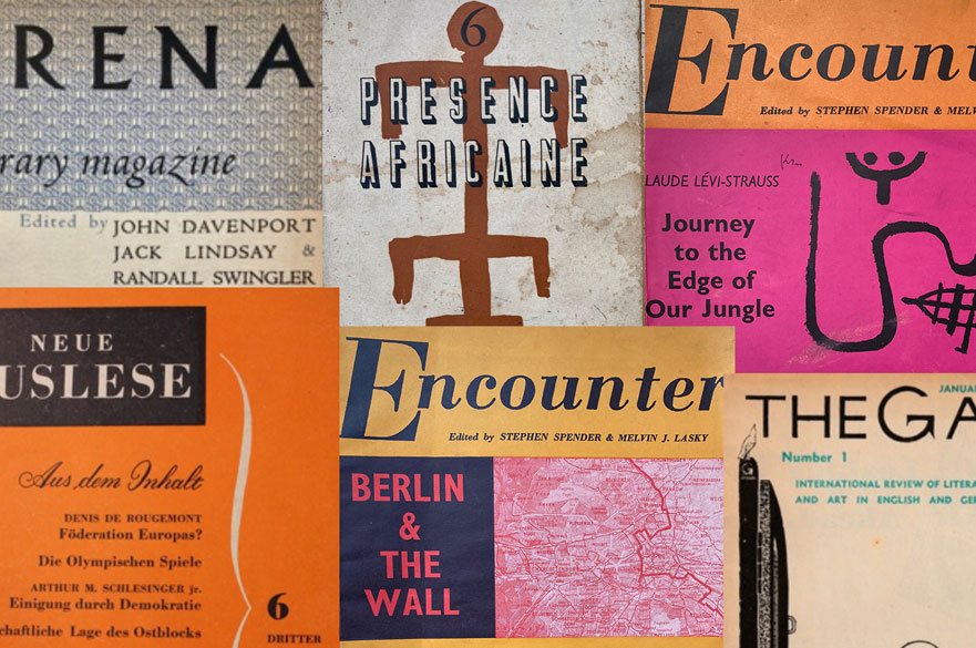 A selection of colourful vintage magazine covers