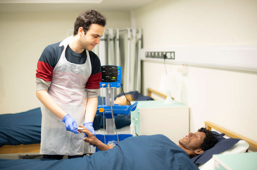 Nurse on a ward at the Centre for Health and Allied Professions 