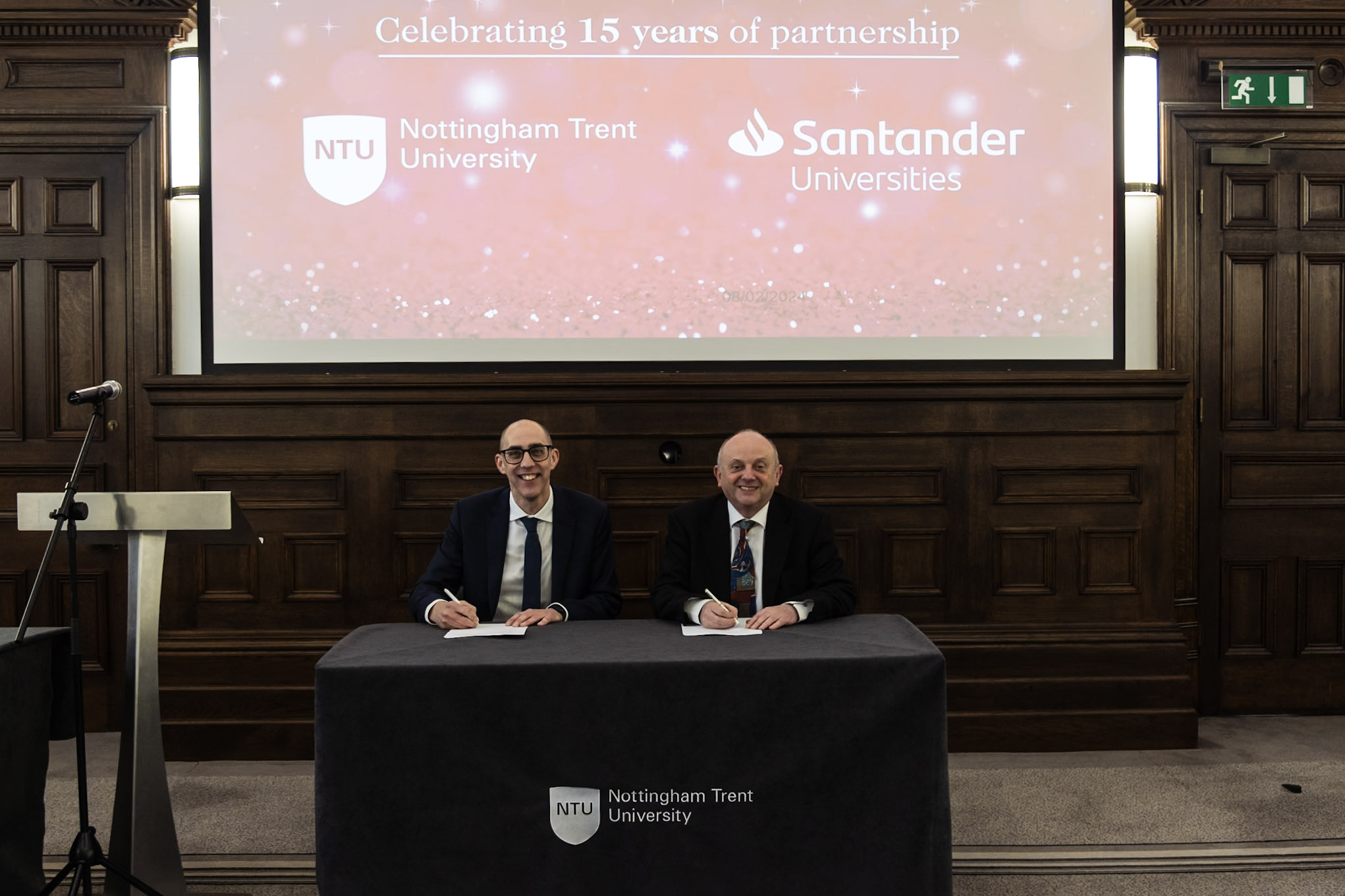 Professor Edward Peck and Jonathan Powell sign partnership agreement
