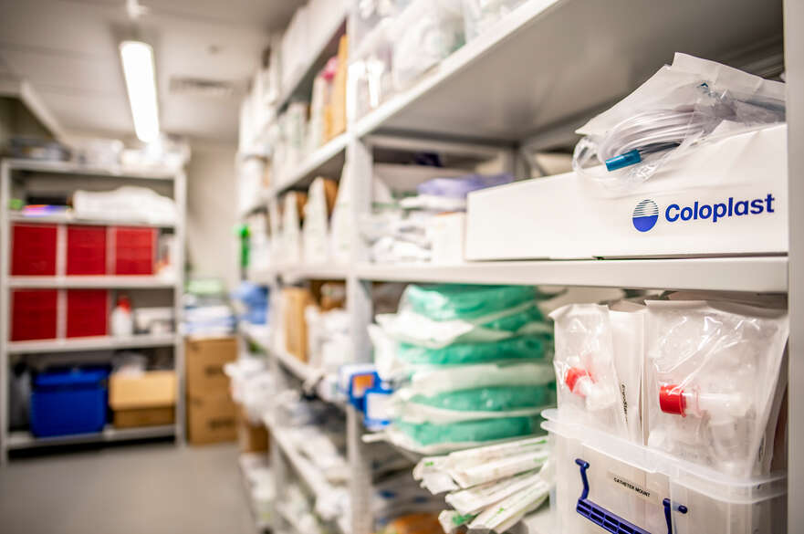 Storeroom at the Centre for Health and Allied Professions