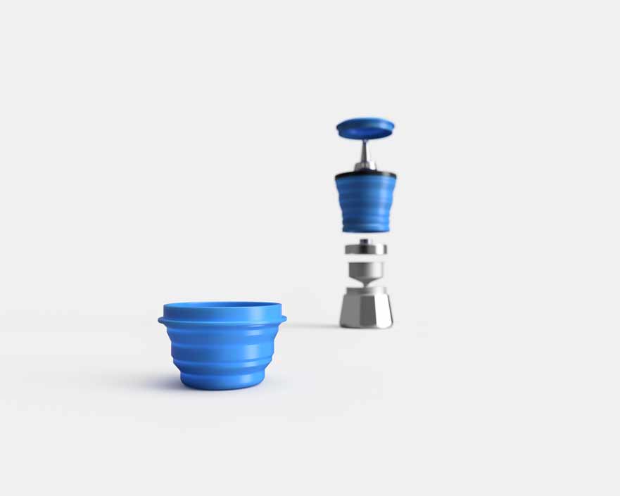 Render of a portable coffee maker