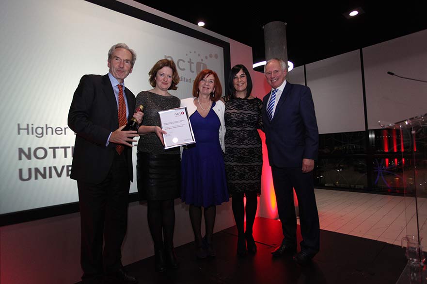 Journalism staff at award ceremony