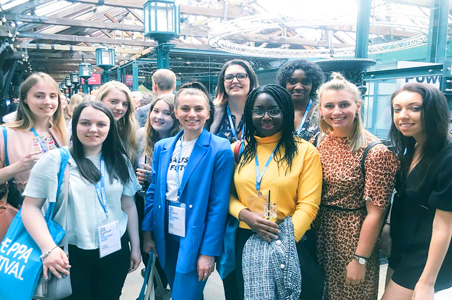A group of MA Magazine Students at this year's PPA Festival