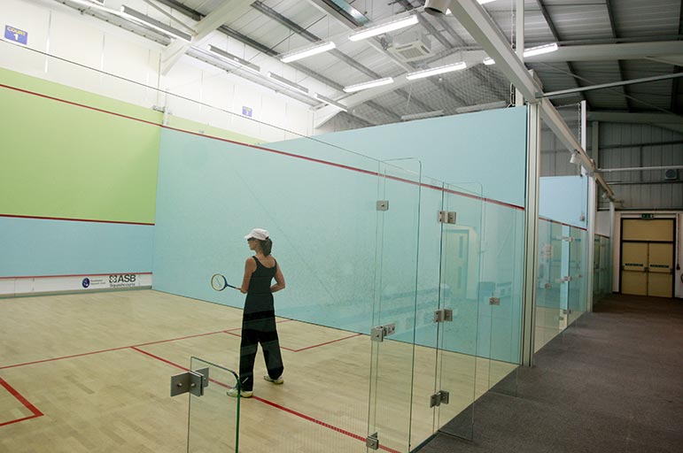 Squash court at the Southwell Leisure Centre