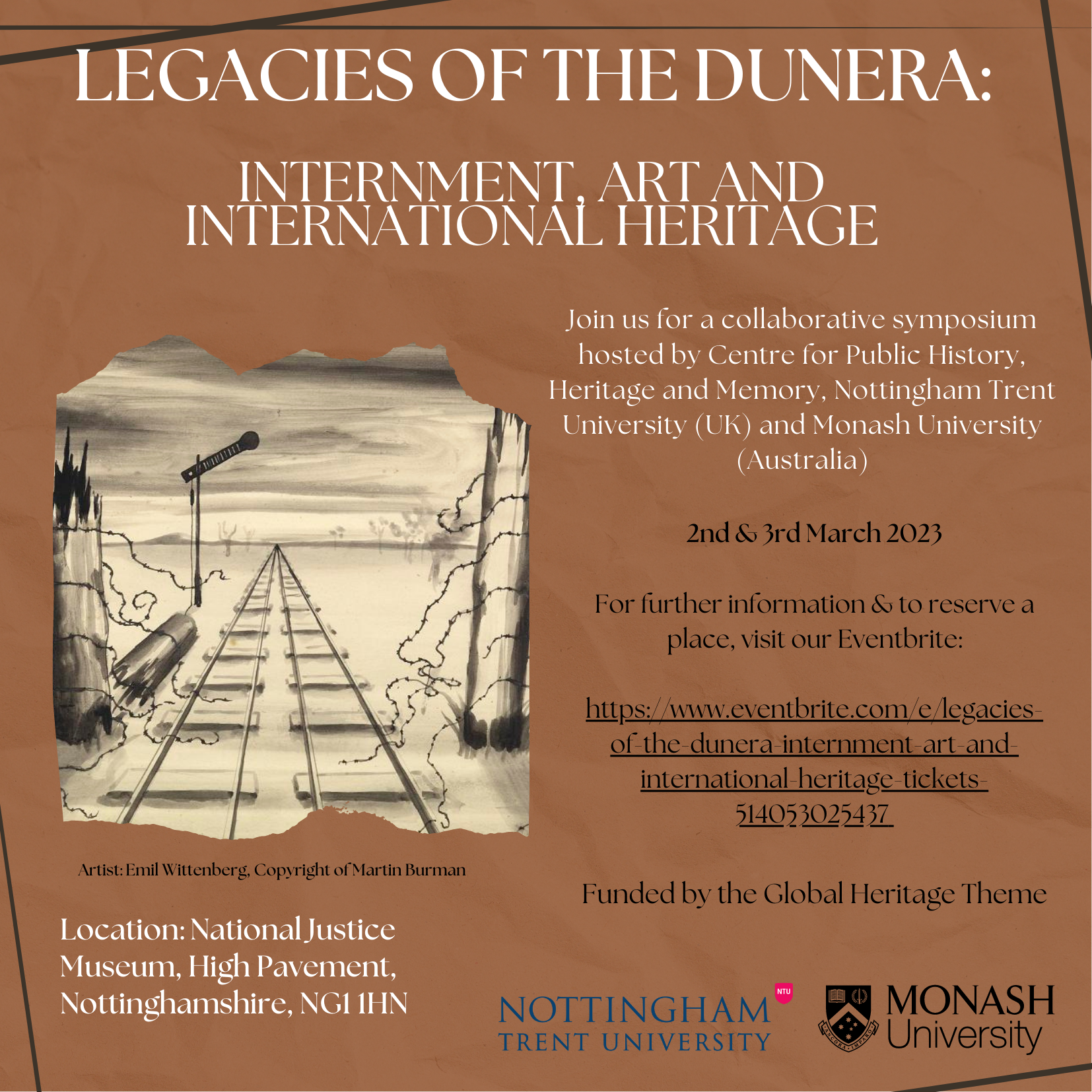 Copy of event invitation