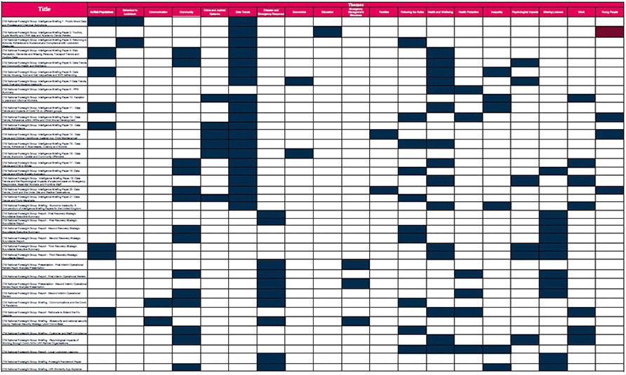 C19 NFG Theme matrix