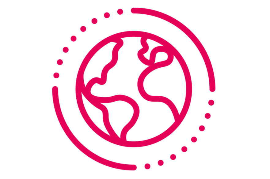 Connecting globally Earth icon