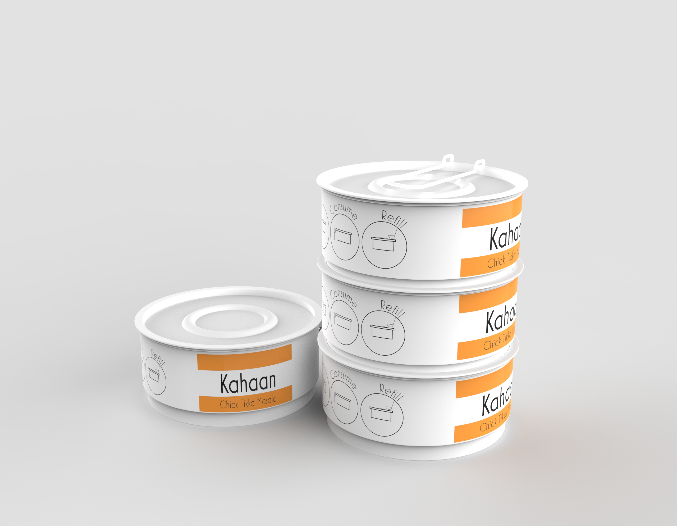 Stackable recycled food containers