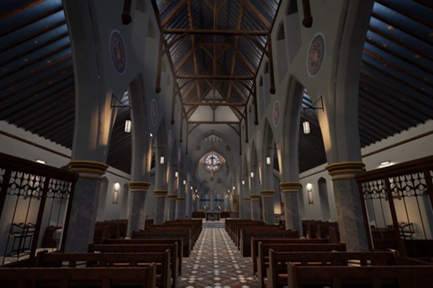 The virtual model of Nottingham Cathedral