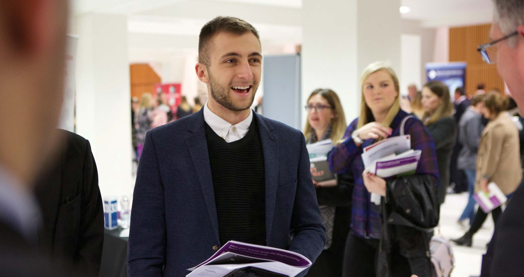 Student at employability fair