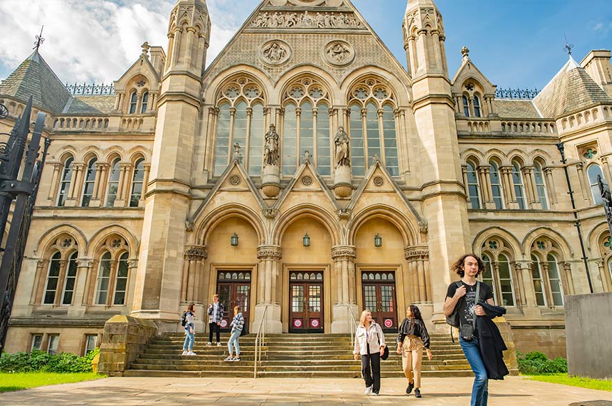 Arkwright building with students