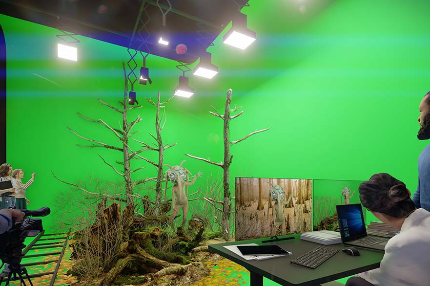 artist impression of green screen studio in the new DADA building