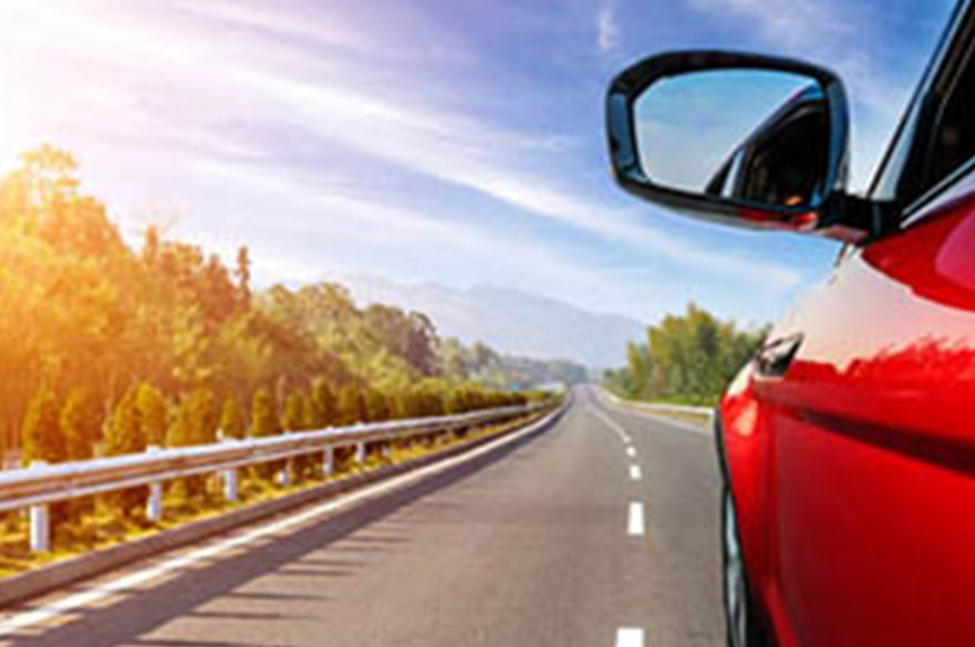 Car on road