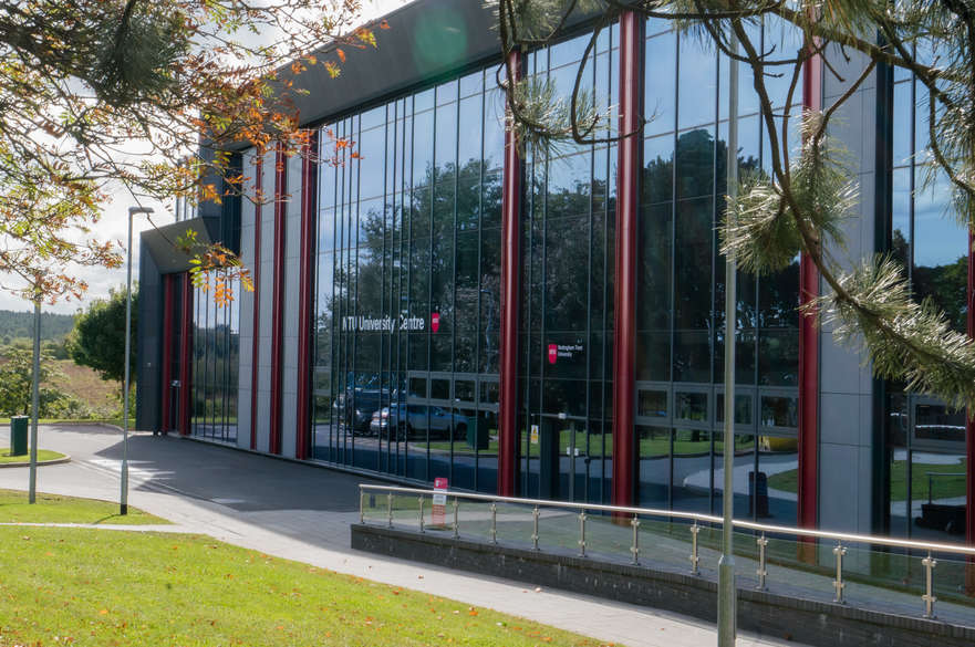 Front of NTU in Mansfield University Centre
