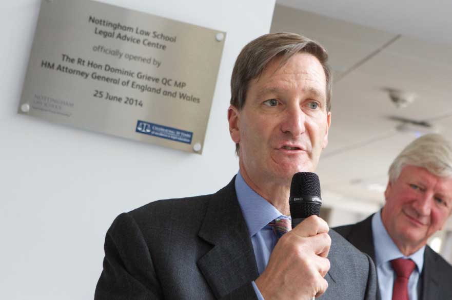 Image of Dominic Grieve with a microphone