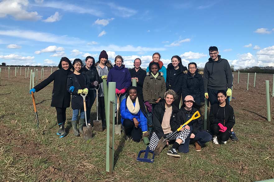 Trees planted at Brackenhurst 