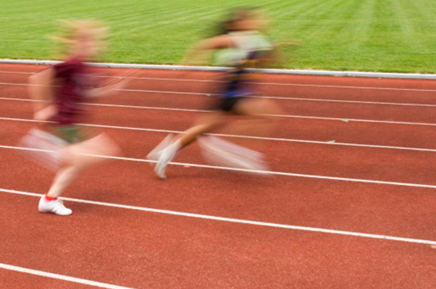 students running