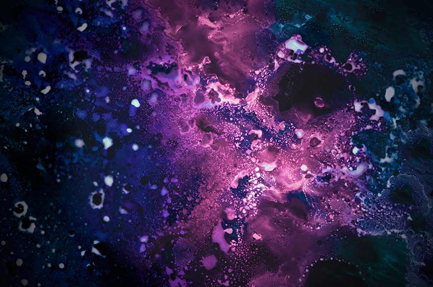 Blue and purple swirl artwork