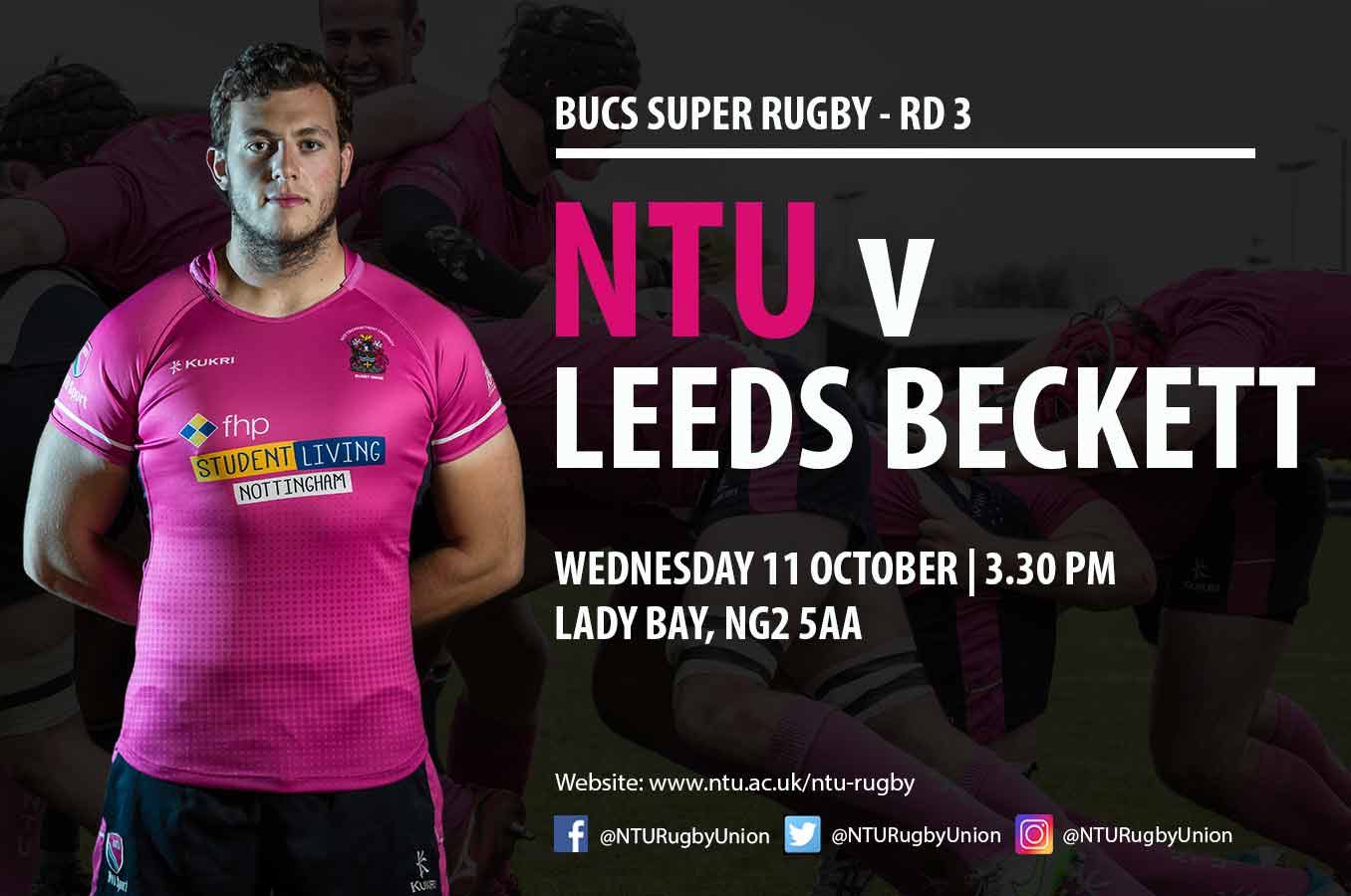 NTU v Leeds Beckett - Wednesday 11 October, 3.30pm, Lady Bay