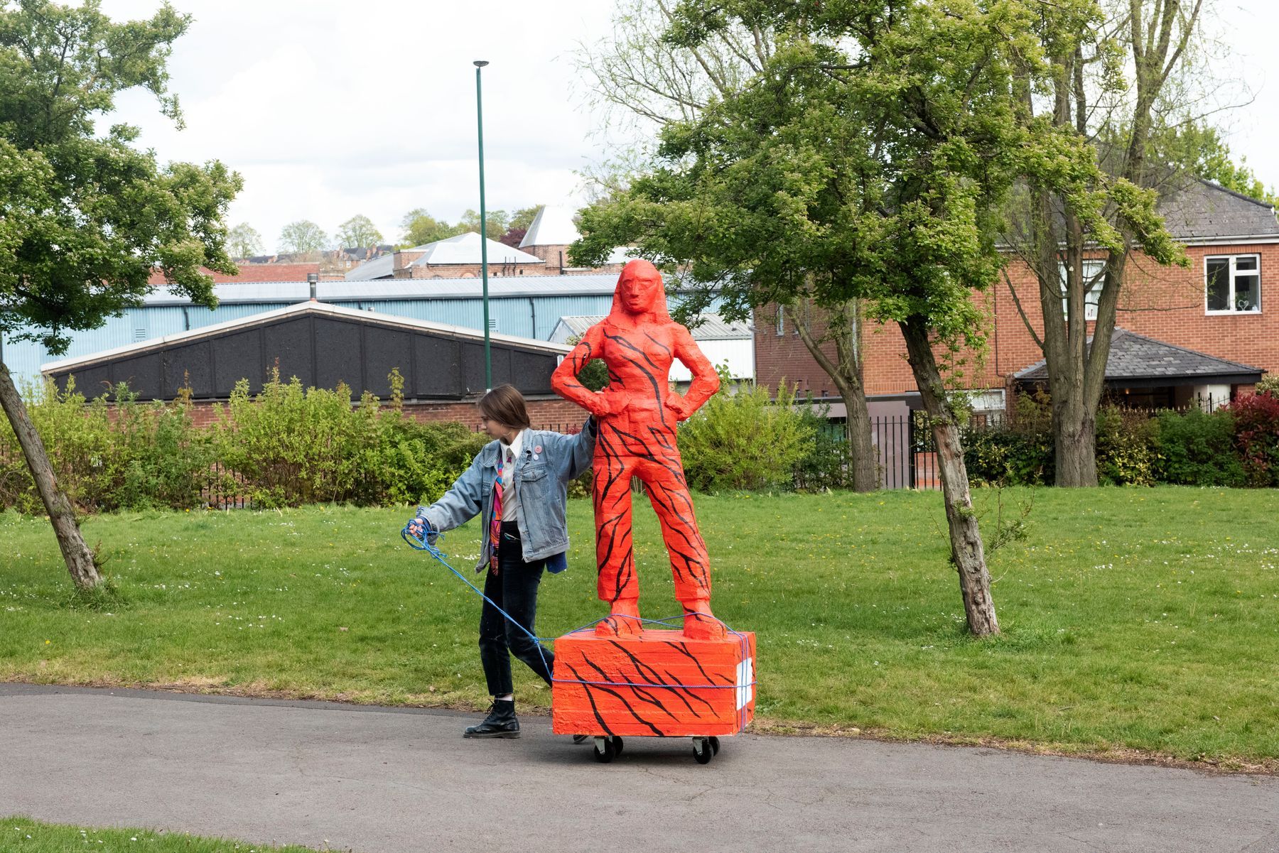 NTU Student with Aftermath project in park