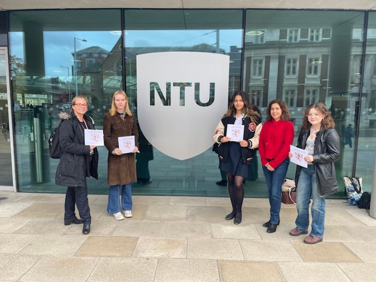 Group of students outside Newton