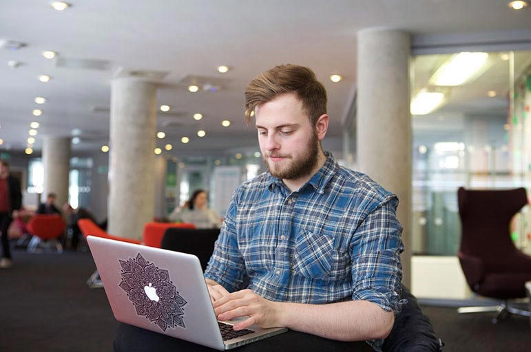 Student on laptop