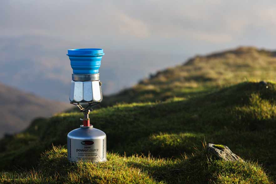 A coffee maker in the country side