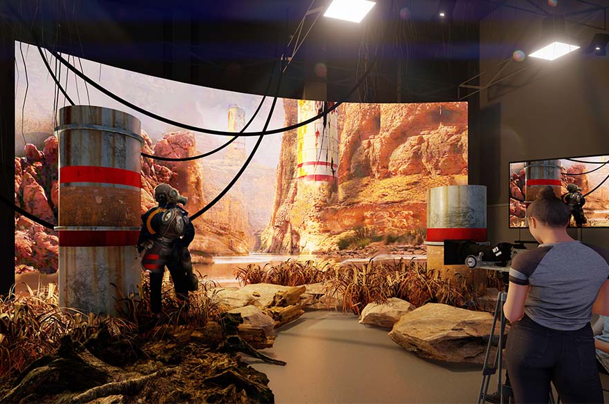 artist impression of vr production studio in the new DADA building