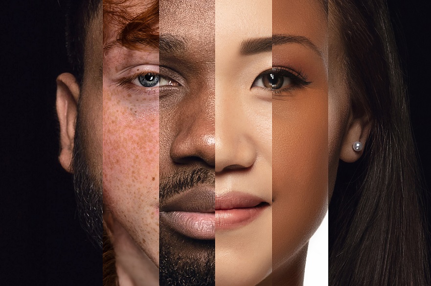 Strips of diverse faces