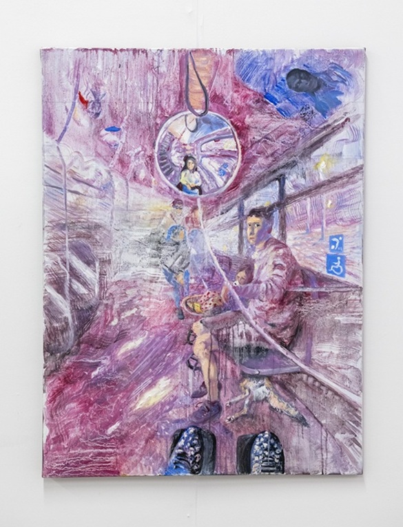 A close-up of Hanna's artwork