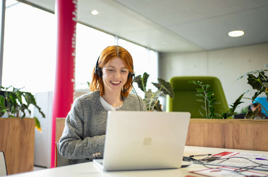 Person working on laptop
