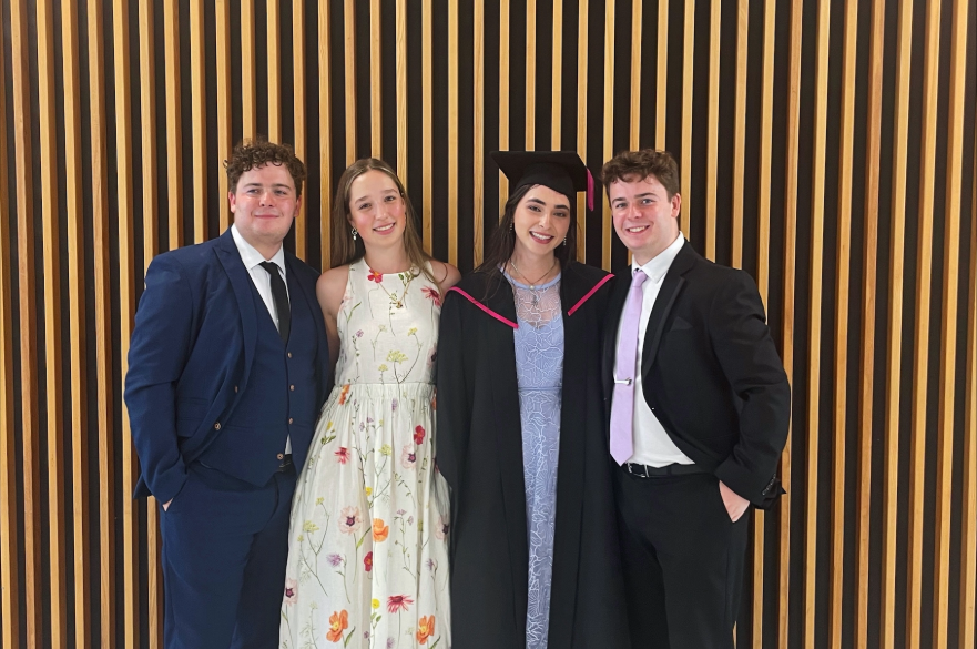 Group picture of law graduate with her family