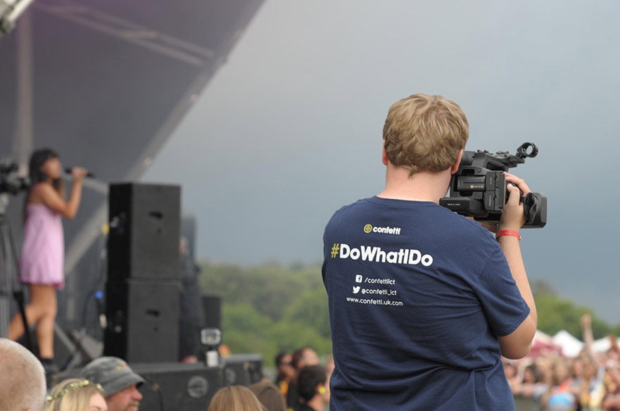 Cameraman at concert