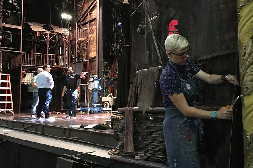 Totie Driver on Miss Saigon set