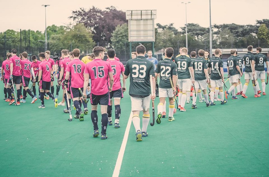 NTU Men's Hockey team walk out on to the pitch for Varsity 2018