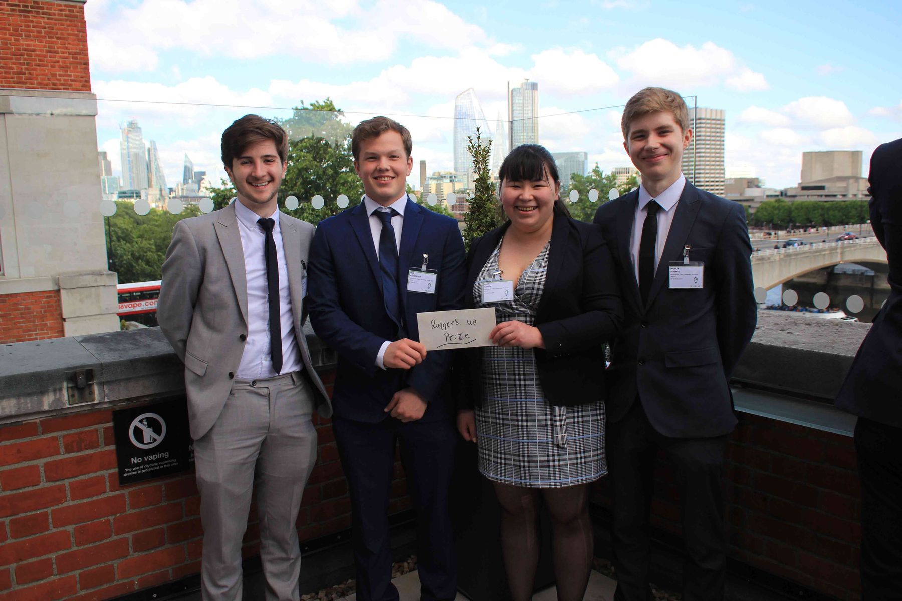 Ashley Marlborough, Franklin Fairbrass, Tyler Blackborough and Joanne Robinson: Engineers Without Borders UK competition