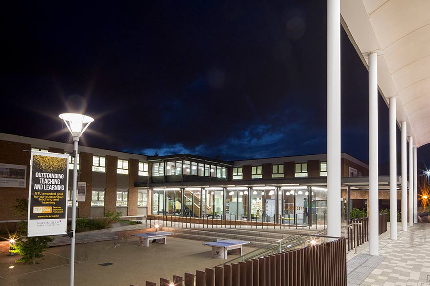 Clifton library at night