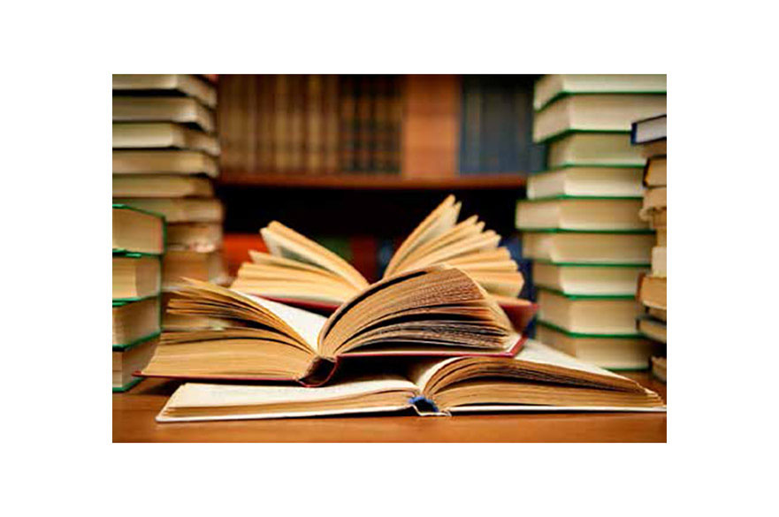 Books on table