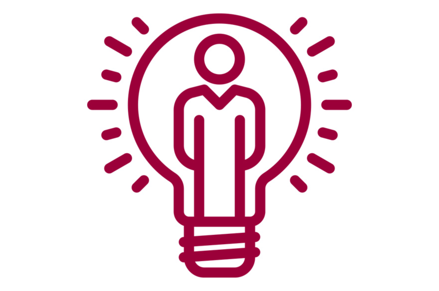 Valuing ideas lightbulb icon