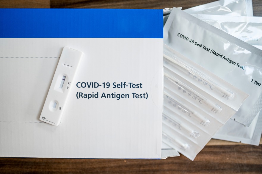 COVID19 Lateral Flow Test stock image
