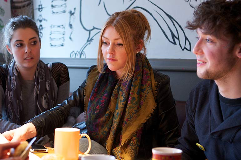 Students having coffee