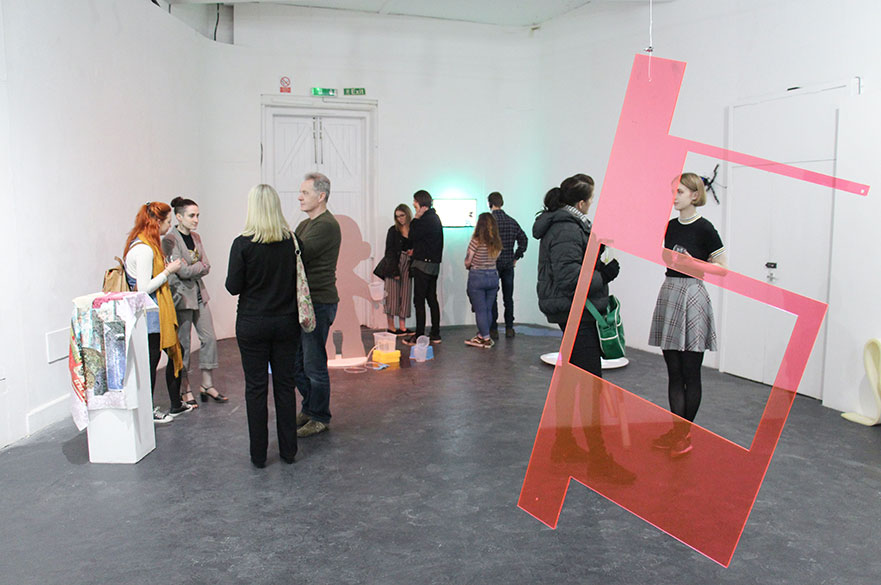 Erm, What? installation shot as part of a recent exhibition at Surface Gallery, Nottingham (image credit: Emily Stollery)