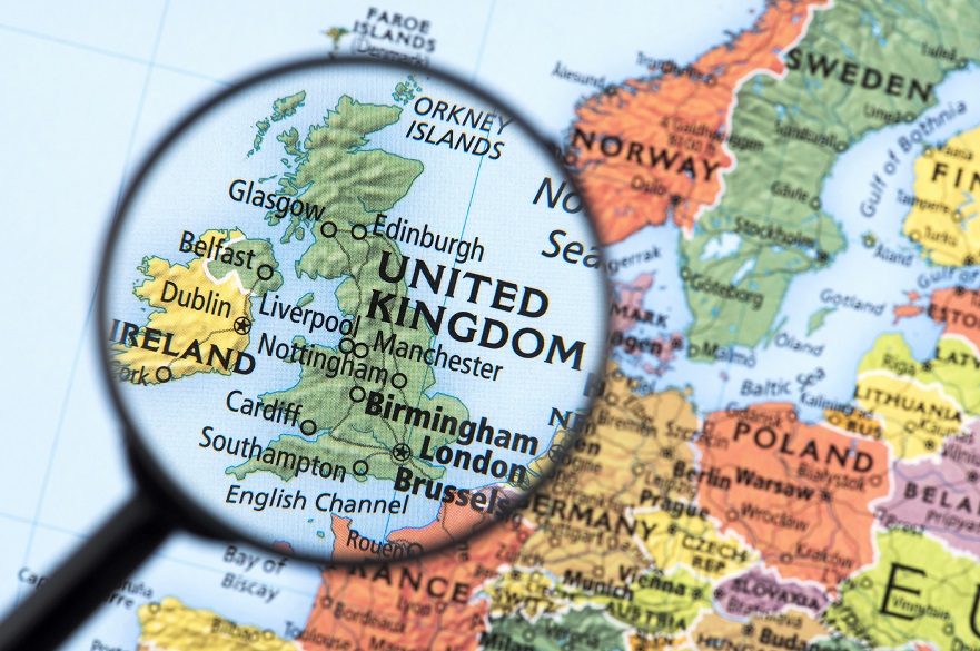 Map of Britain and Ireland